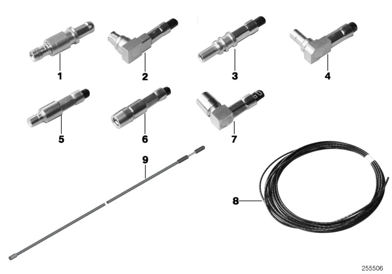 61_5280 Repair parts, coaxial cable, contacts