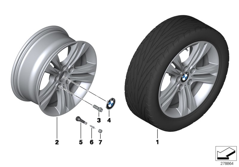 36_1689 BMW LA wheel, double spoke 392 - 17''