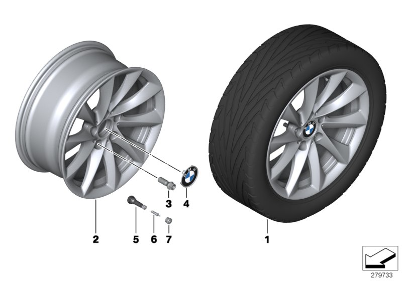 36_1698 BMW LA wheel, turbine styling 415 - 18''