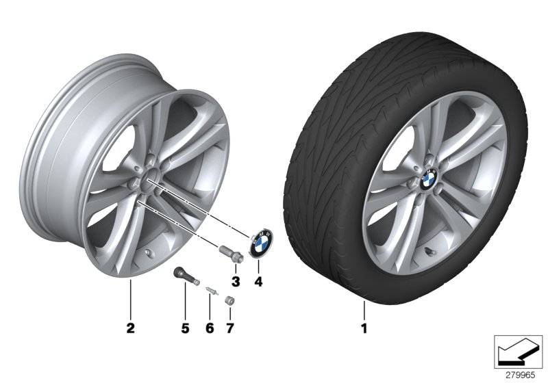 36_1702 BMW LA wheel, double spoke 401 - 19''
