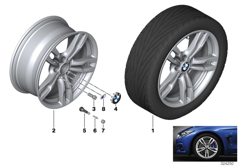 36_1825 BMW LA wheel, M double spoke 441 - 18''
