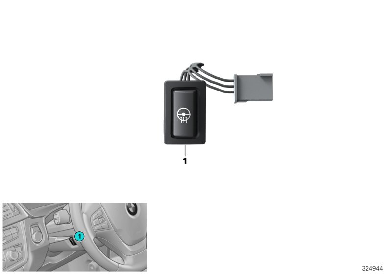 61_2819 Switch, steering wheel heater