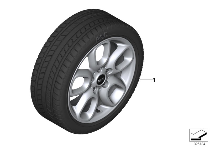 03_4540 Winter wheel&tyre, loop spoke 494