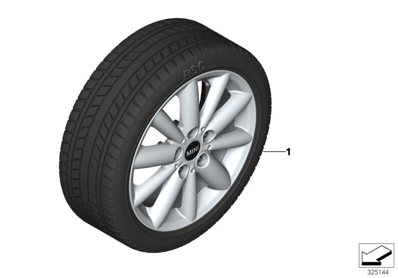 03_4539 Winter wheel&tyre Radial Spoke 508