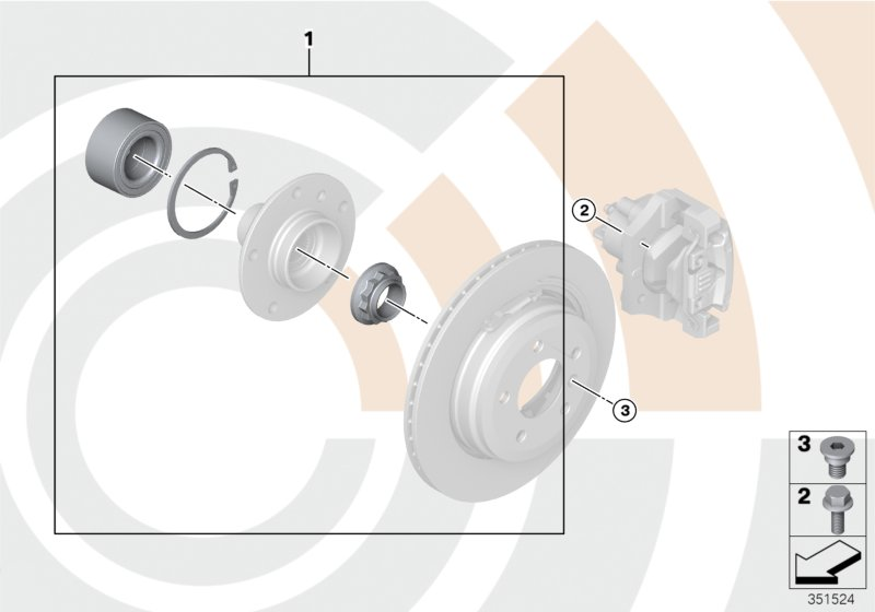 88_0012 Kit, wheel bearing, rear / Value Line