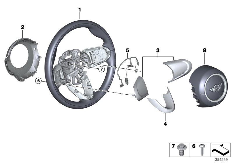 32_2288 Airbag sports steering wheel