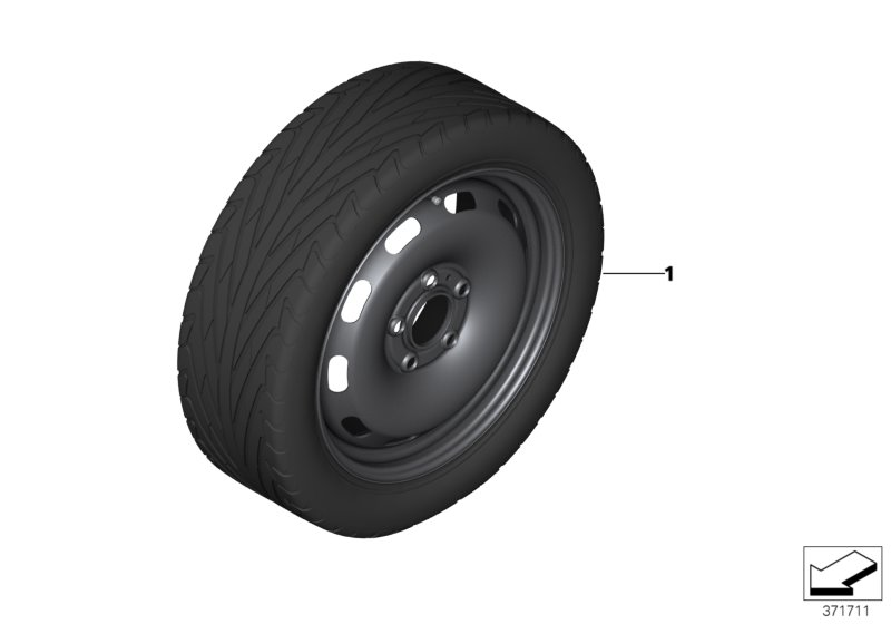 36_2025 Compact spare wheel, steel, black