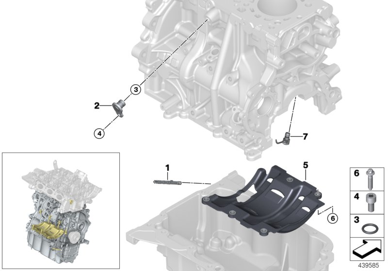 11_5965 Engine block mounting parts