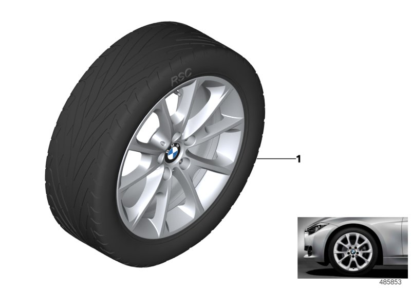 03_4293 BMW LA wheel, V-spoke 398 - 18''