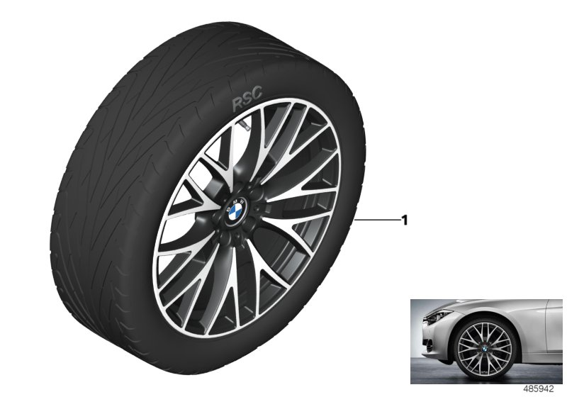 03_4345 BMW LA wheel cross-spoke 404 - 20''