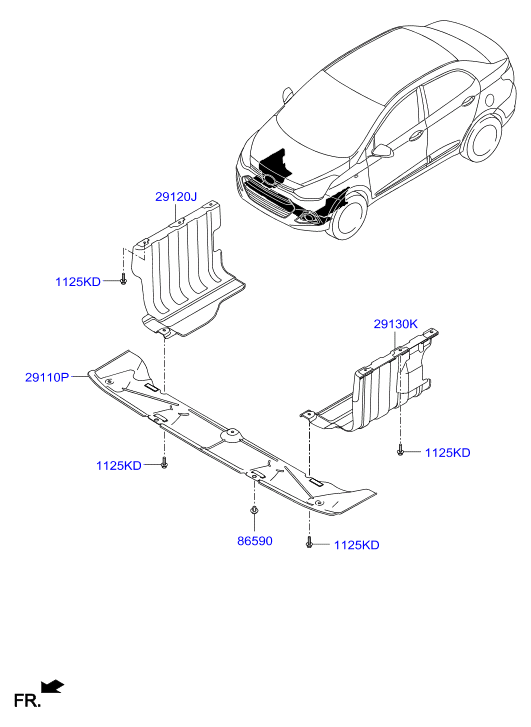 grand i10 engine cover