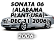 SONATA 06 (ALABAMA PLANT-USA): -DEC.31.2006 (2006-)