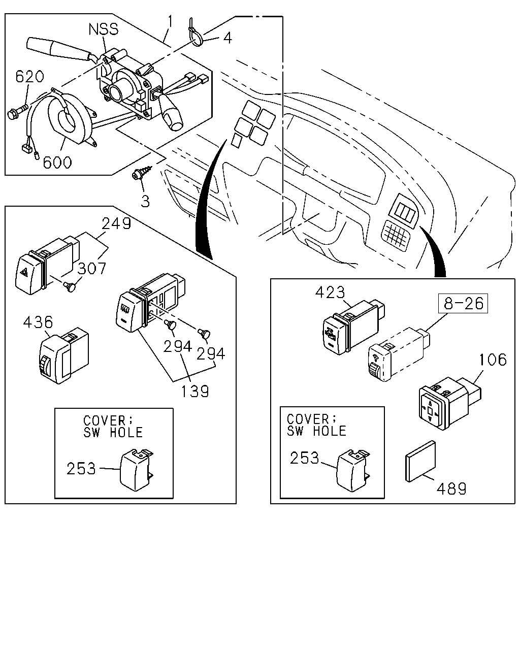 TF, 50920 - TFR/TFS(EUROPE)-RHD 02 - 03, 8 - Chassis Electrical, Heating /  Air Conditioning, Wipers, Radio, 8-25 - SWITCH AND RELAY; INSTRUMENT PANEL  - Catcar.info