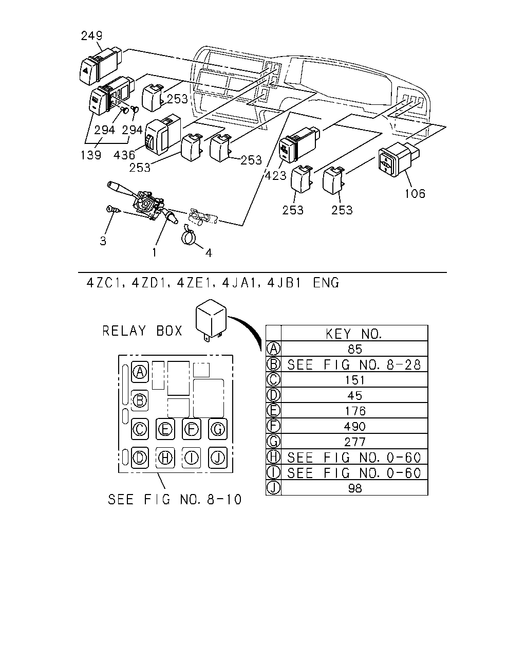 TF, 50725 - TFR/TFS-RHD 97 - 98, 8 - Chassis Electrical, Heating / Air  Conditioning, Wipers, Radio, 8-25 - SWITCH AND RELAY; INSTRUMENT PANEL -  Catcar.info