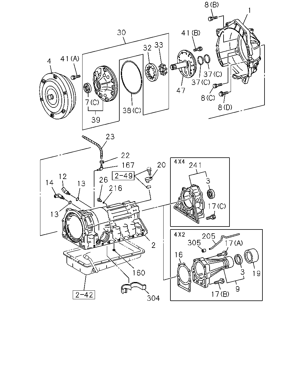 TF, 50936 - TFR/TFS(AUSTRALIA) 03 - , 2 - Clutch, Transmission, Trans Axle,  2-41 - AUTO TRANS CASE,CONVERTER AND OIL PUMP - Catcar.info