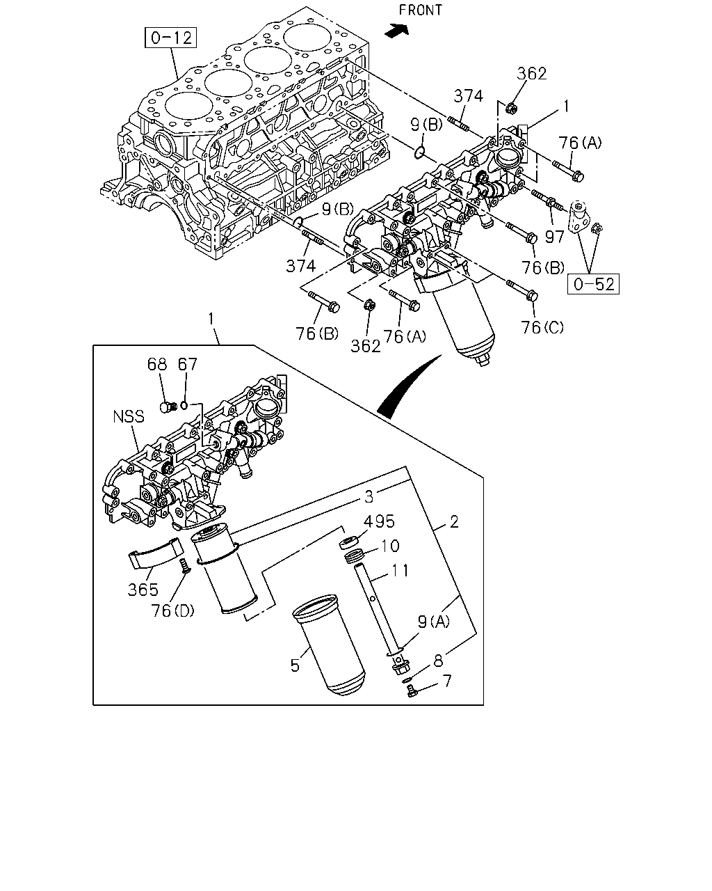 N, 51145 - NHR 08 - , 0 - Engine, Emission, Engine Electrical, 0-50 - OIL  COOLER AND OIL FILTER - Catcar.info