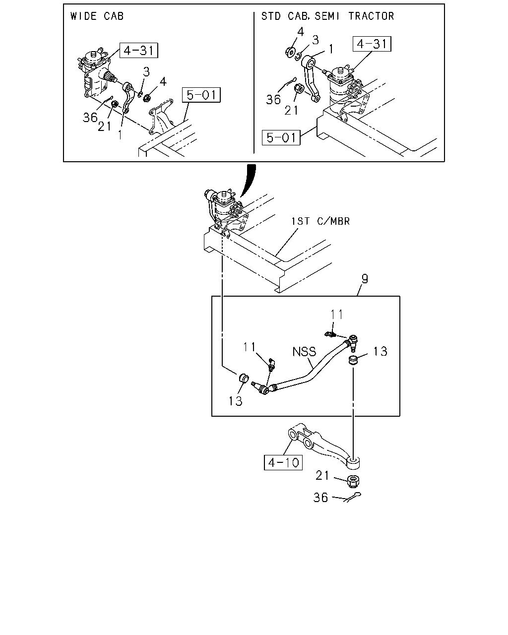F&G, 10704 - FVR/GVR-RHD 96 - , 4 - Propeller Shaft, Axles, Steering ...