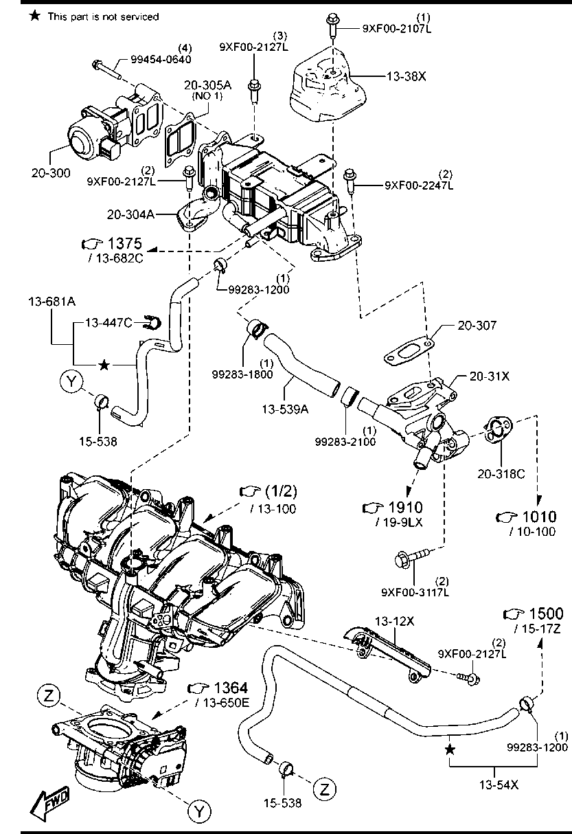 Europe, Mazda CX-9 TC 07/2017-, GASOLINE-ENGINE 4-CYLINDER 