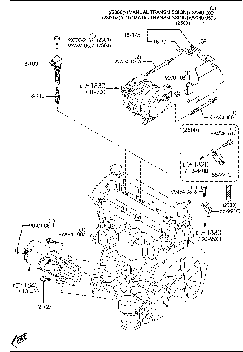 Mazda LFG1-66-991 Condenser 