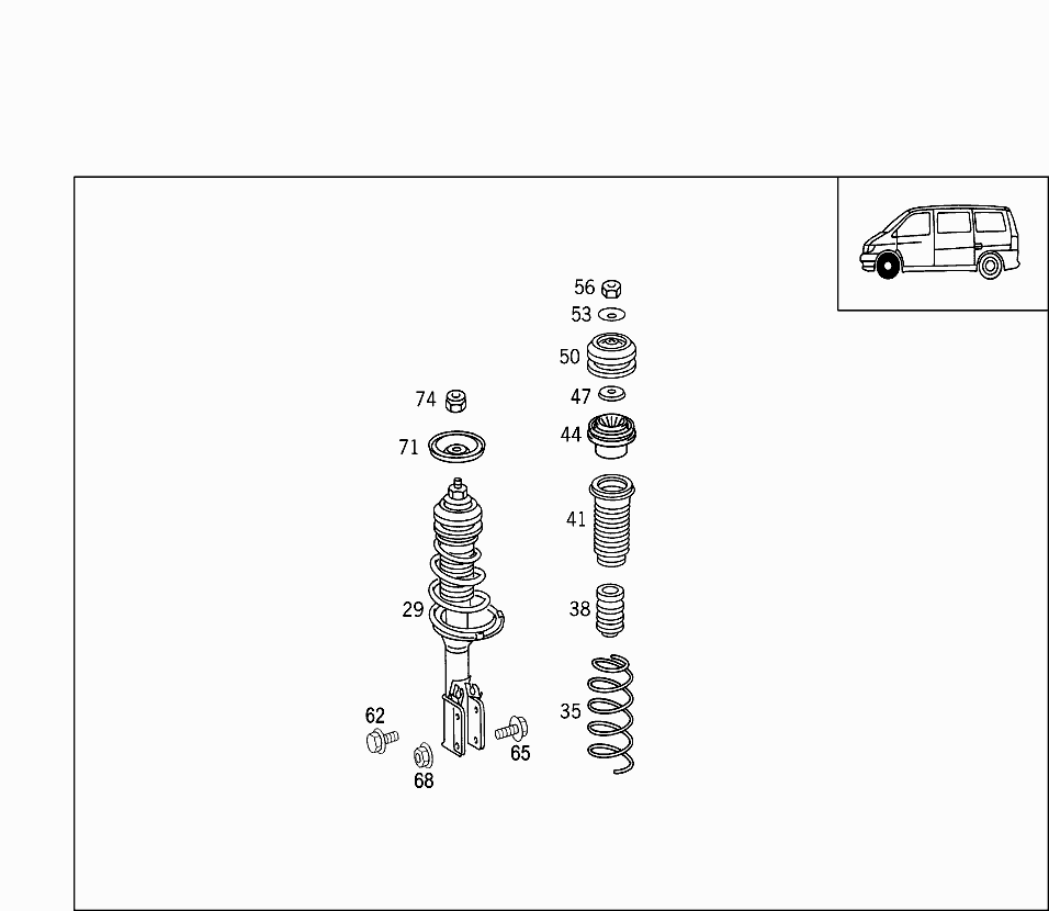 Van-Europe, 638.094 , 32 Springs And Suspension, 570 Air Suspension, Rear Axle With Self- Levelling Suspension - Catcar.info