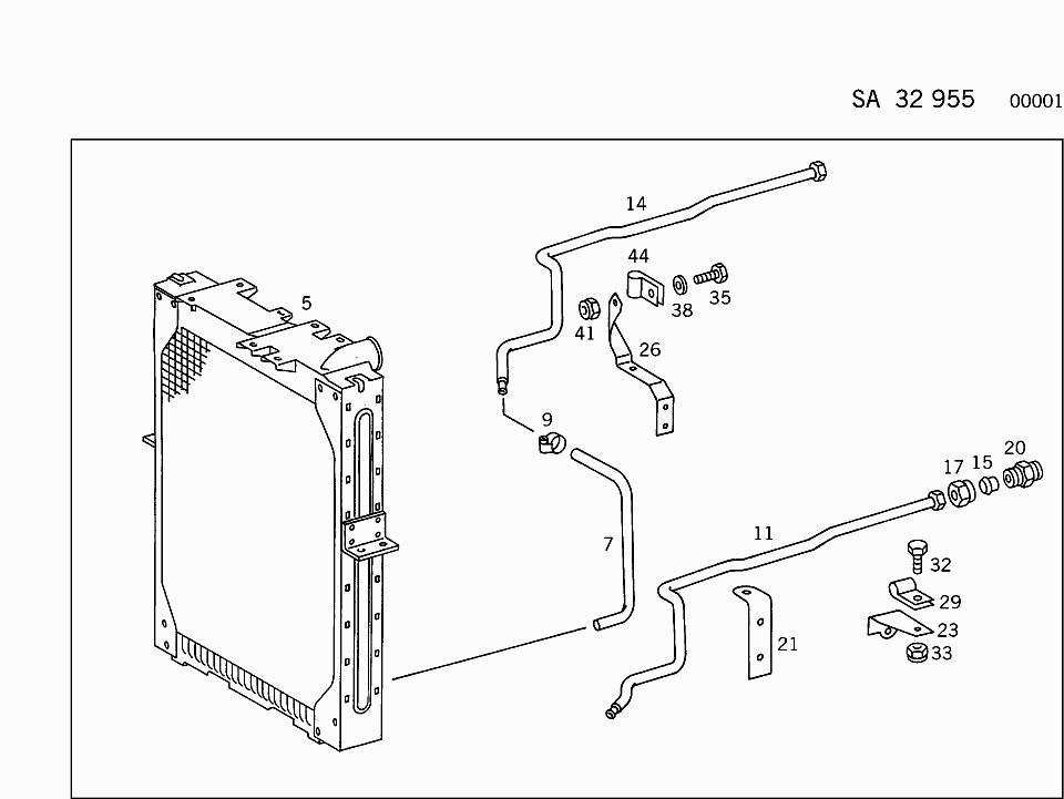 Truck-Europe, 651.532 , 50 RADIATOR, 32955 TRANSMISSION OIL COOLER  