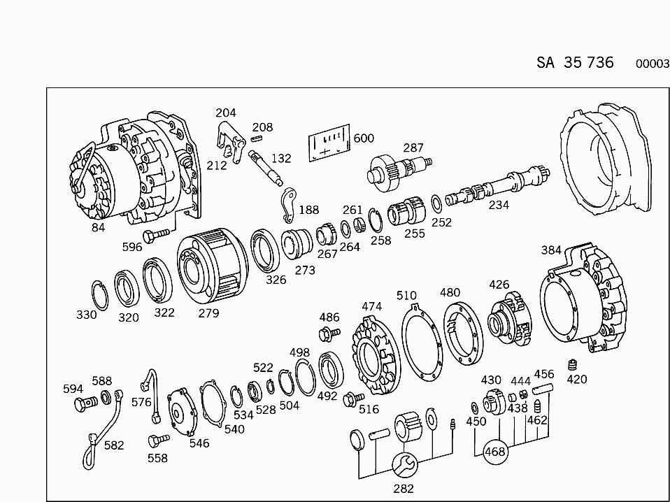 Unimog-Europe, 424.131 , 26 TRANSMISSION, 35736 ADDITIONAL GEARBOX  