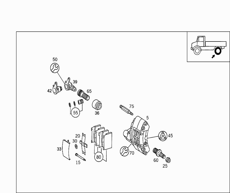 Unimog-Europe, 437.110 , 42 BRAKES, 36248 BRAKE LINING WEAR  