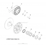 DRIVE TRAIN, SECONDARY CLUTCH - Z14VE76AD/7EAL/7EAW