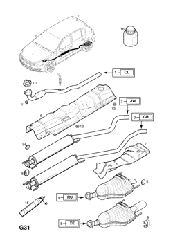 90.EXHAUST PIPE,SILENCER AND CATALYTIC CONVERTER