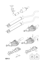 93.EXHAUST PIPE,SILENCER AND CATALYTIC CONVERTER