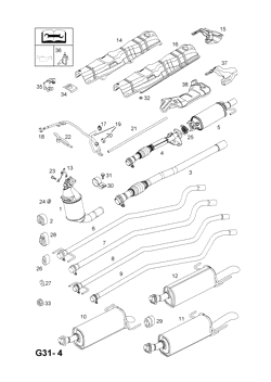 94.EXHAUST PIPE,SILENCER AND CATALYTIC CONVERTER