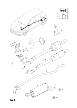 95.EXHAUST PIPE,SILENCER AND CATALYTIC CONVERTER