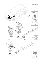 98.EXHAUST PIPE,SILENCER AND CATALYTIC CONVERTER