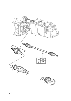 1.FRONT AXLE DRIVE SHAFT