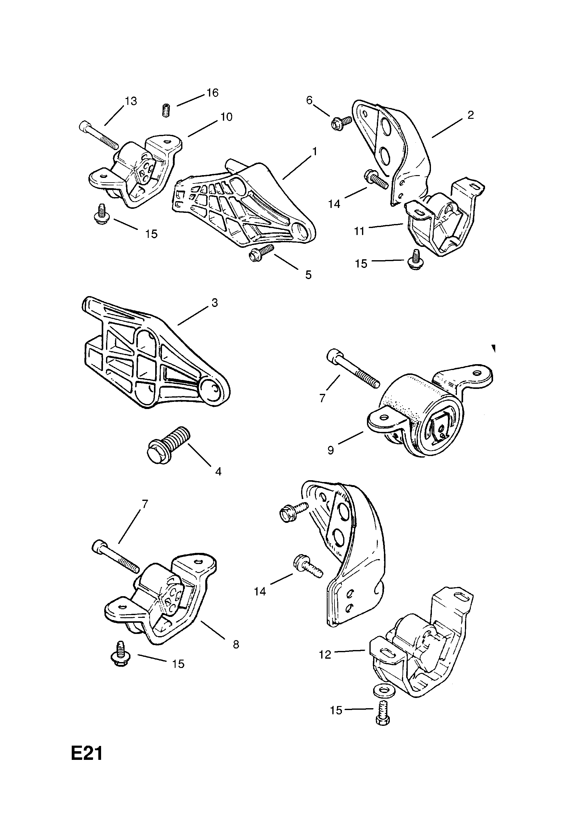 OPEL GM 90347354 / Calibra / structure dossier banquette arrière passager -  Équipement auto