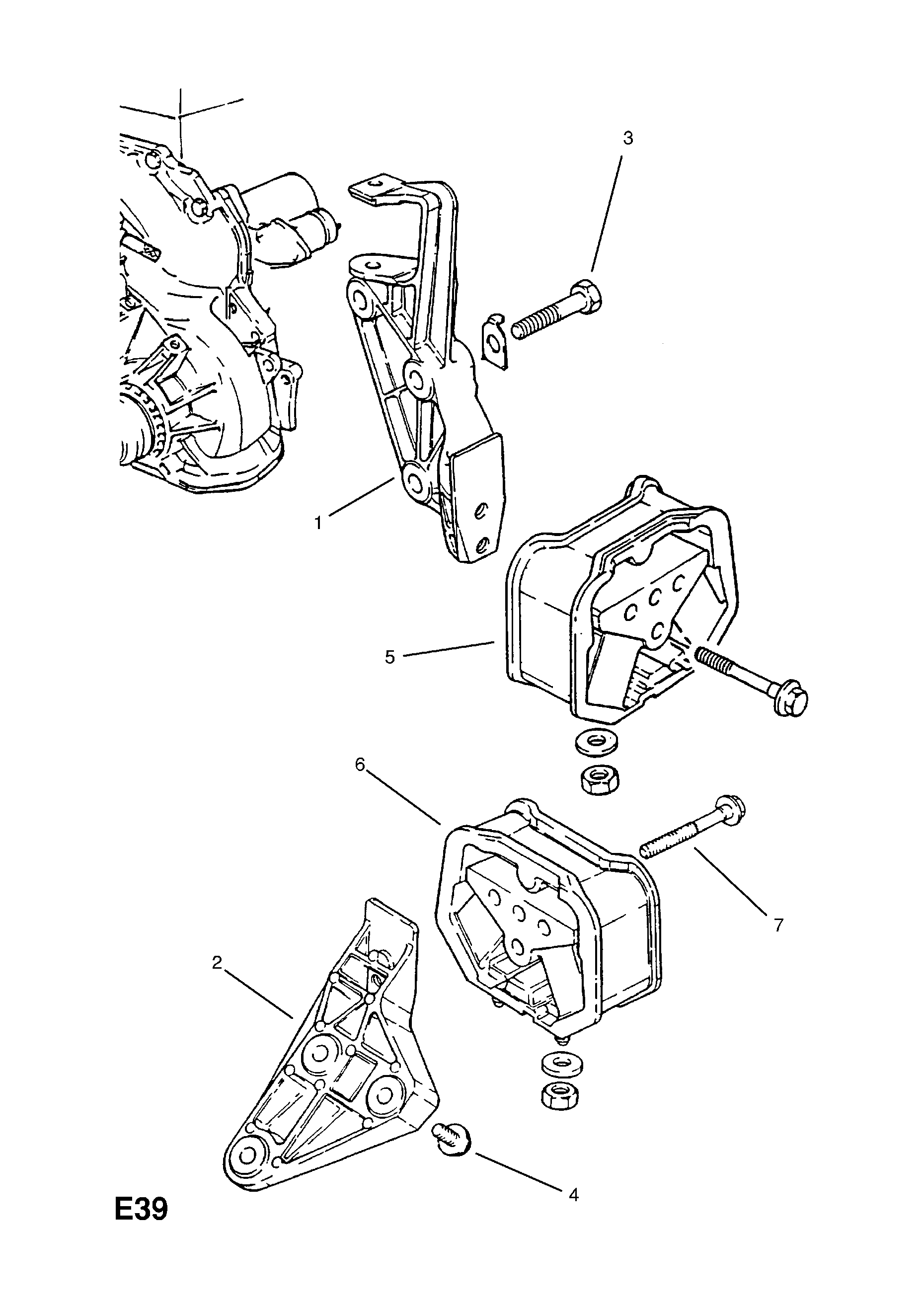 OPEL GM 90347354 / Calibra / structure dossier banquette arrière passager -  Équipement auto