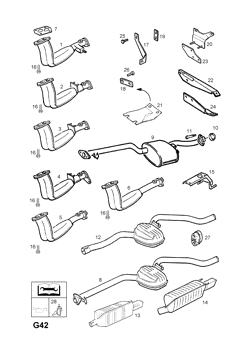 51.EXHAUST PIPE,SILENCER AND CATALYTIC CONVERTER (CONTD.)