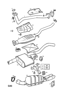 53.EXHAUST PIPE,SILENCER AND CATALYTIC CONVERTER (CONTD.)
