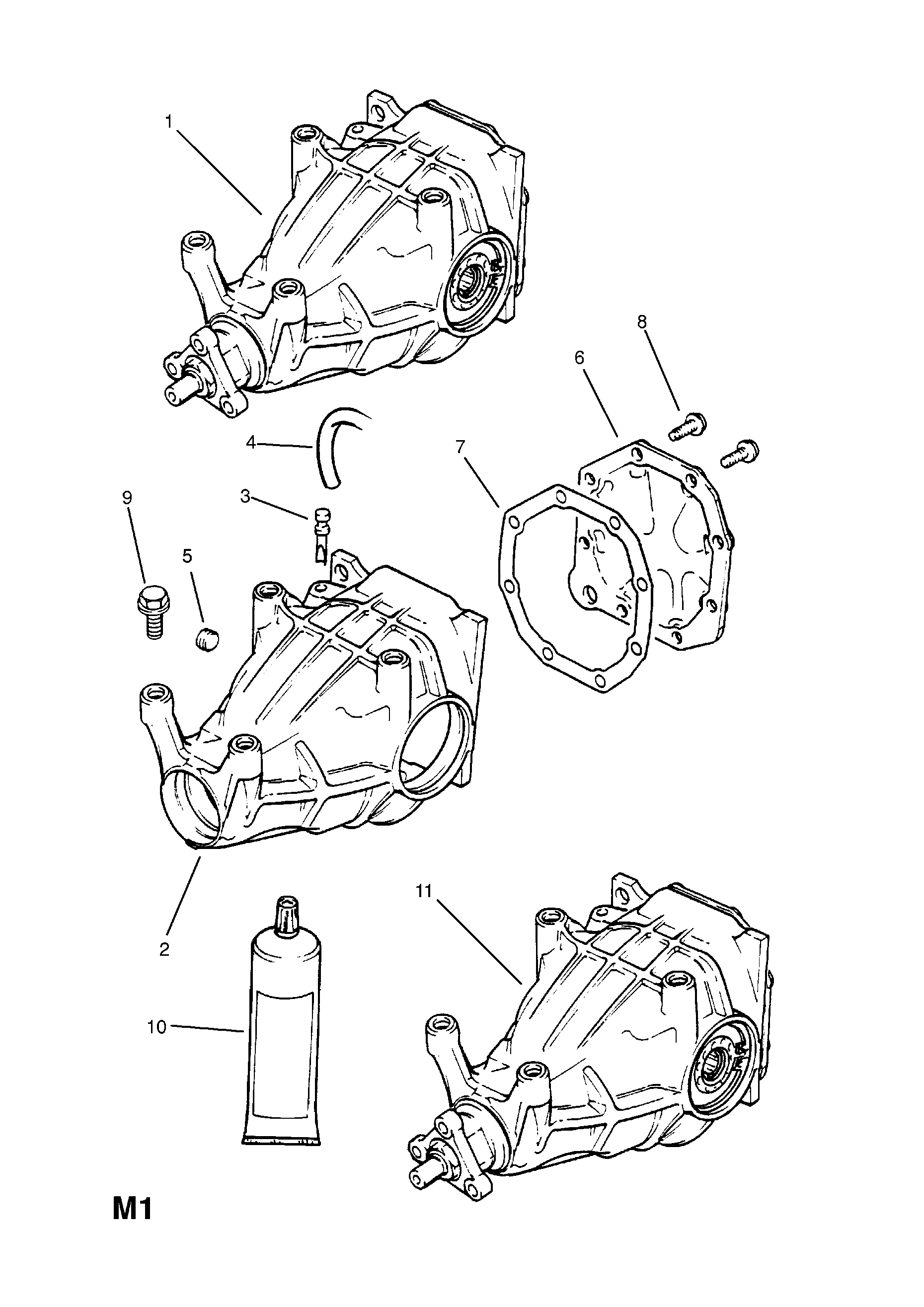Opel CALIBRA ( 1989 - 1997), M REAR AXLE AND SUSPENSION, 5  