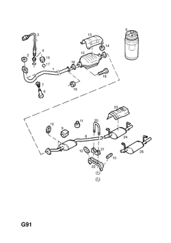141.EXHAUST PIPE,SILENCER AND CATALYTIC CONVERTER (CONTD.)