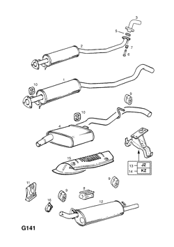 116.EXHAUST PIPE,SILENCER AND CATALYTIC CONVERTER (CONTD.)
