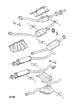121.EXHAUST PIPE,SILENCER AND CATALYTIC CONVERTER (CONTD.)