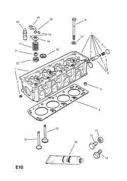 28.CYLINDER HEAD, PLUGS AND GASKET