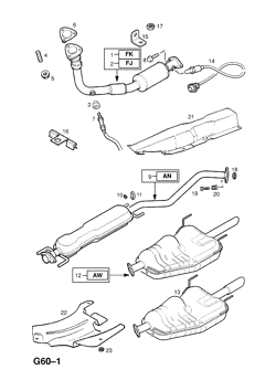 105.EXHAUST PIPE,SILENCER AND CATALYTIC CONVERTER (CONTD.)