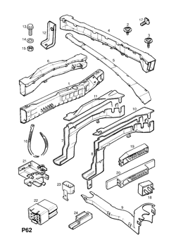 208.INSTRUMENT PANEL WIRING HARNESS FITTINGS