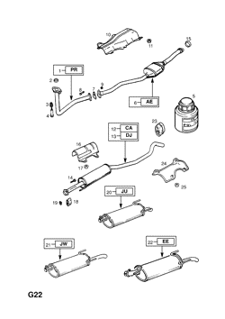 28.EXHAUST PIPE,SILENCER AND CATALYTIC CONVERTER (CONTD.)