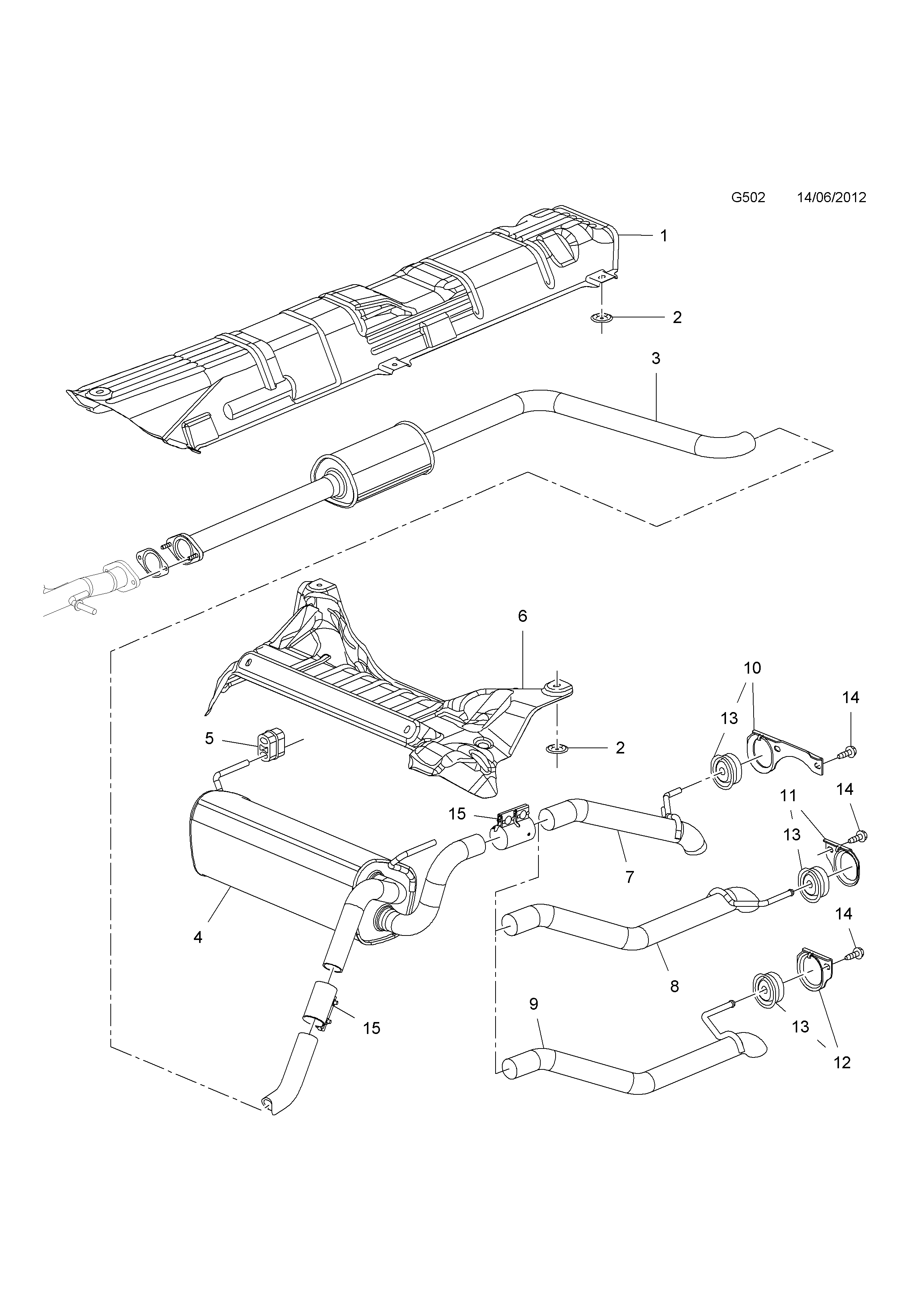 Opel ASTRA-J ( 2010 - ), G FUEL AND EXHAUST, 1 INDUCTION SYSTEM, 4  