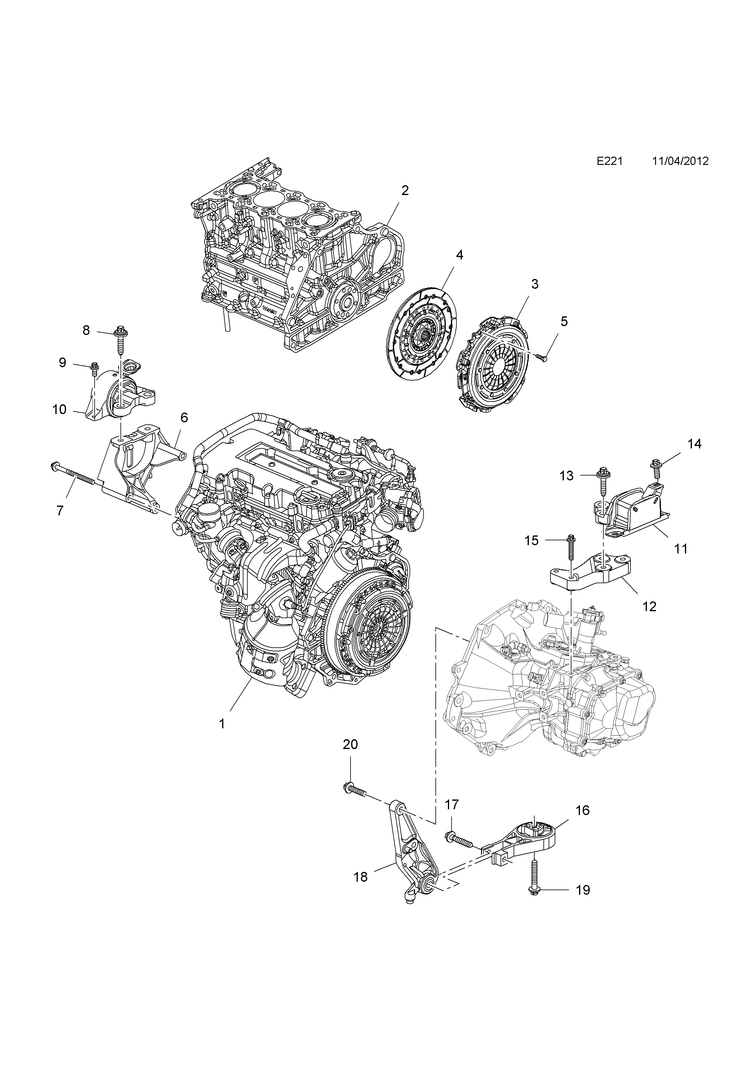 Контрактные двигатели Opel Corsa D Z12XEP: купить б.у. двигатель