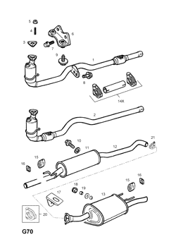 63.EXHAUST PIPE,SILENCER AND CATALYTIC CONVERTER