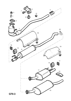 67.EXHAUST PIPE,SILENCER AND CATALYTIC CONVERTER (CONTD.)